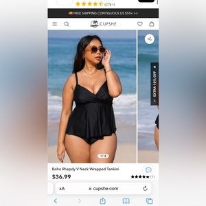 Cupshe Tankini Suit 2x